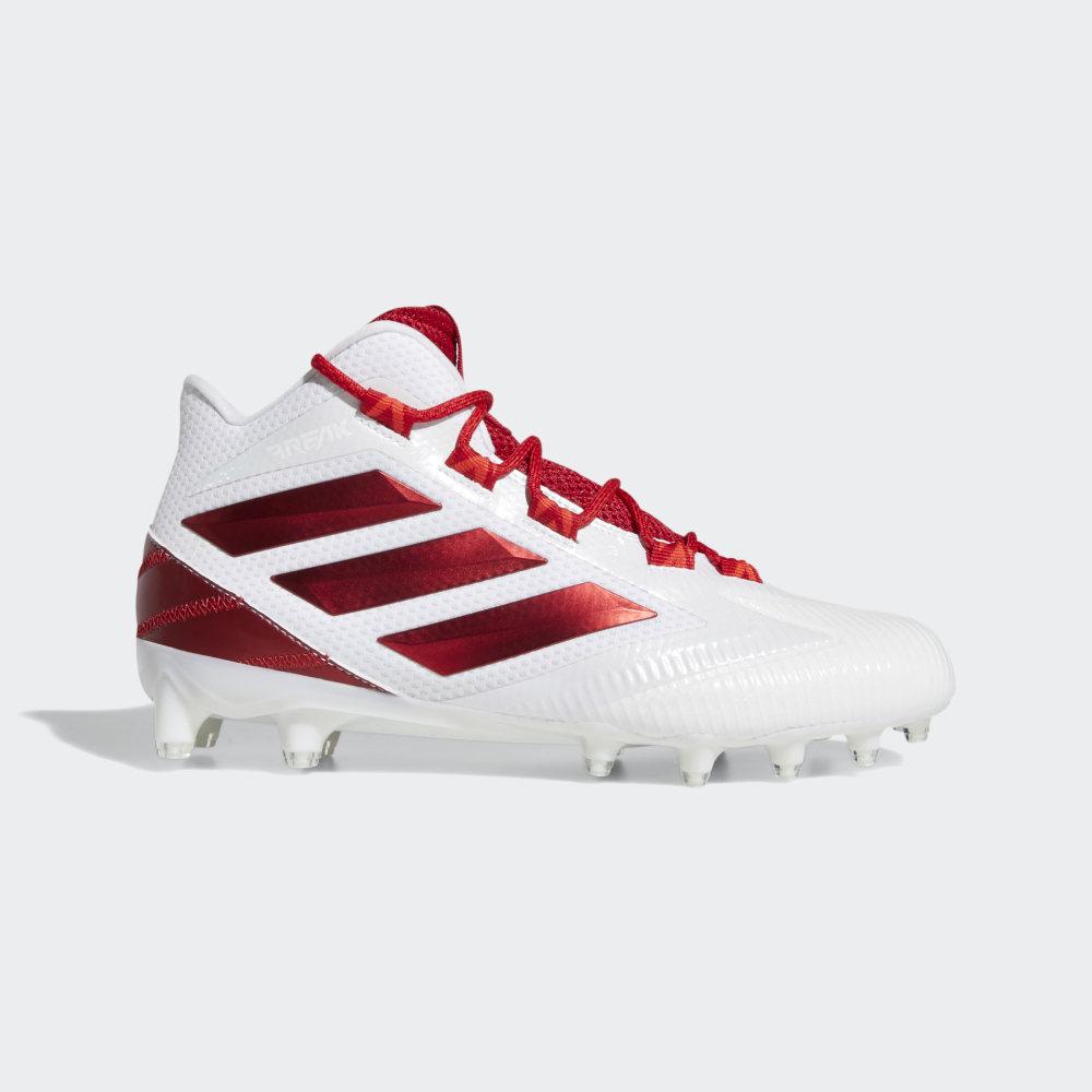 Adidas Men's Freak Carbon Mid Football Boots White/Red Ireland F97427